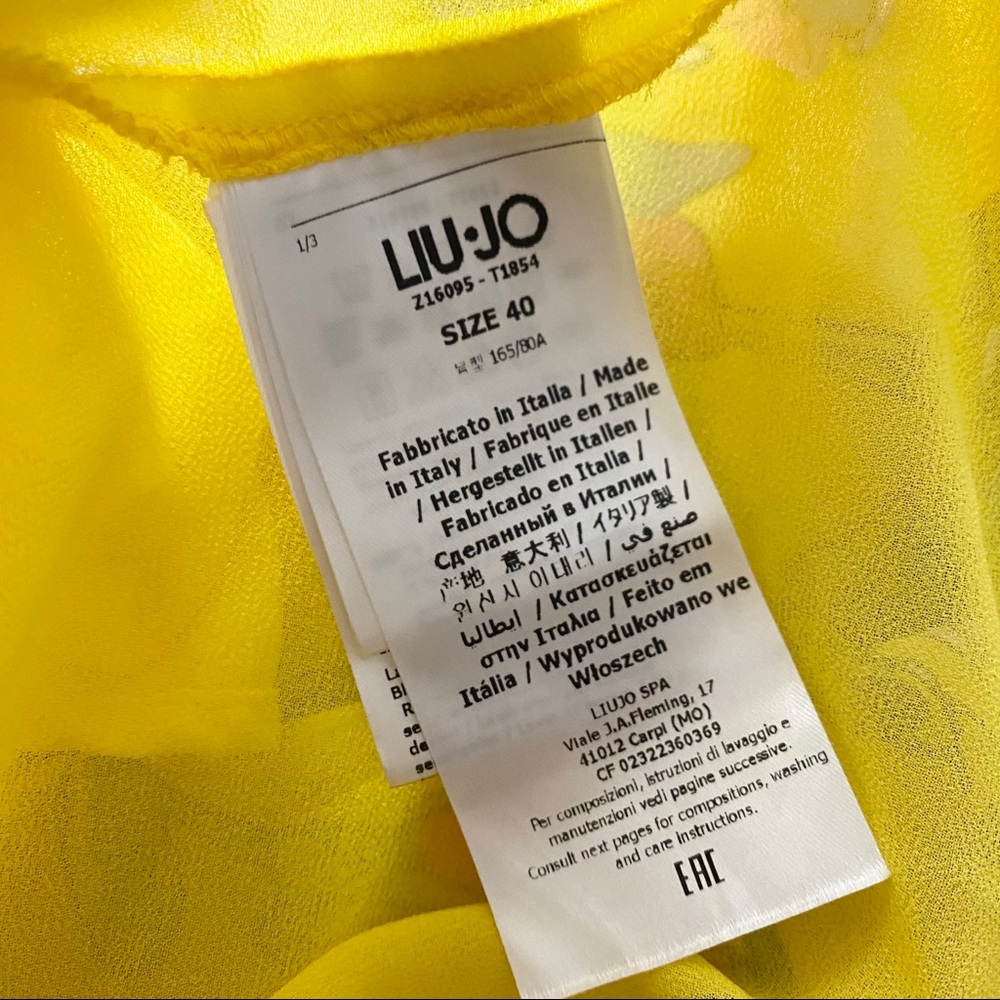 Liu Jo Yellow Floral Silk Dress - Picture 12 of 12